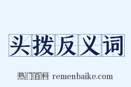 头拨反义词是什么意思的图片